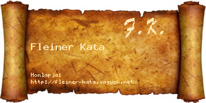 Fleiner Kata névjegykártya